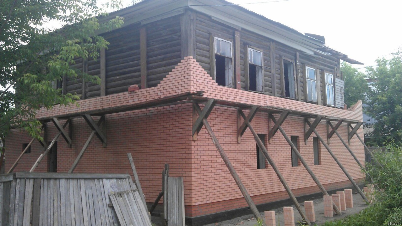 Облицовка деревянного дома