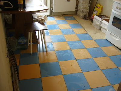 Плитка в кухне на полу - Завершение